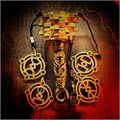 Руническая мельница-малышка, полимерная черная рукоять с рунами Ключ и Победа 10010